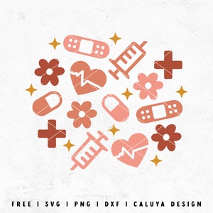 Nurse SVG | Medicine SVG | Medic SVG | Heartbeat svg | Pills svg | cute nurse svg | Red Cross svg | Syringe svg Cricut, Cameo Silhouette
