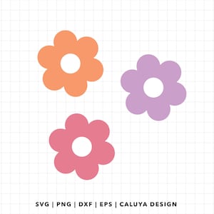 Retro Daisy SVG | Cute Flower SVG | Trendy Flower SVG | Daisy Libbey Can Wrap svg, Daisy Glass Can wrap svg, Daisy Sticker svg, Daisy png