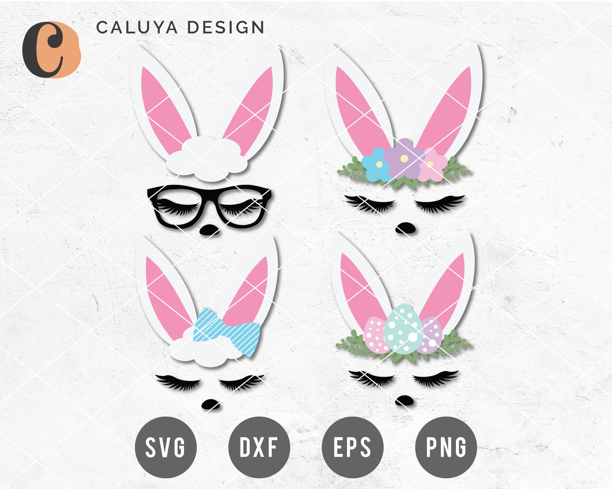 Download Free Svg Png Link Bunny Faces Cut Files Svg Png Dxf Etsy