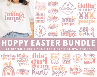 Easter Bunny SVG | Peeps SVG | Hoppy Easter SVG | First Easter svg | Easter Egg svg | Easter svg Bundle for Cricut, Cameo Silhouette