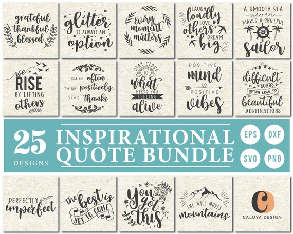Download Inspirational Quote Svg Cut File Bundle Motivational Quote Etsy