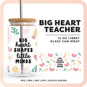 Teacher 16oz Libbey Can Wrap SVG | Teacher Appreciation Gift SVG | Teacher Quote Cup Wrap svg | Beer Can Glass svg, Teacher Sublimation png