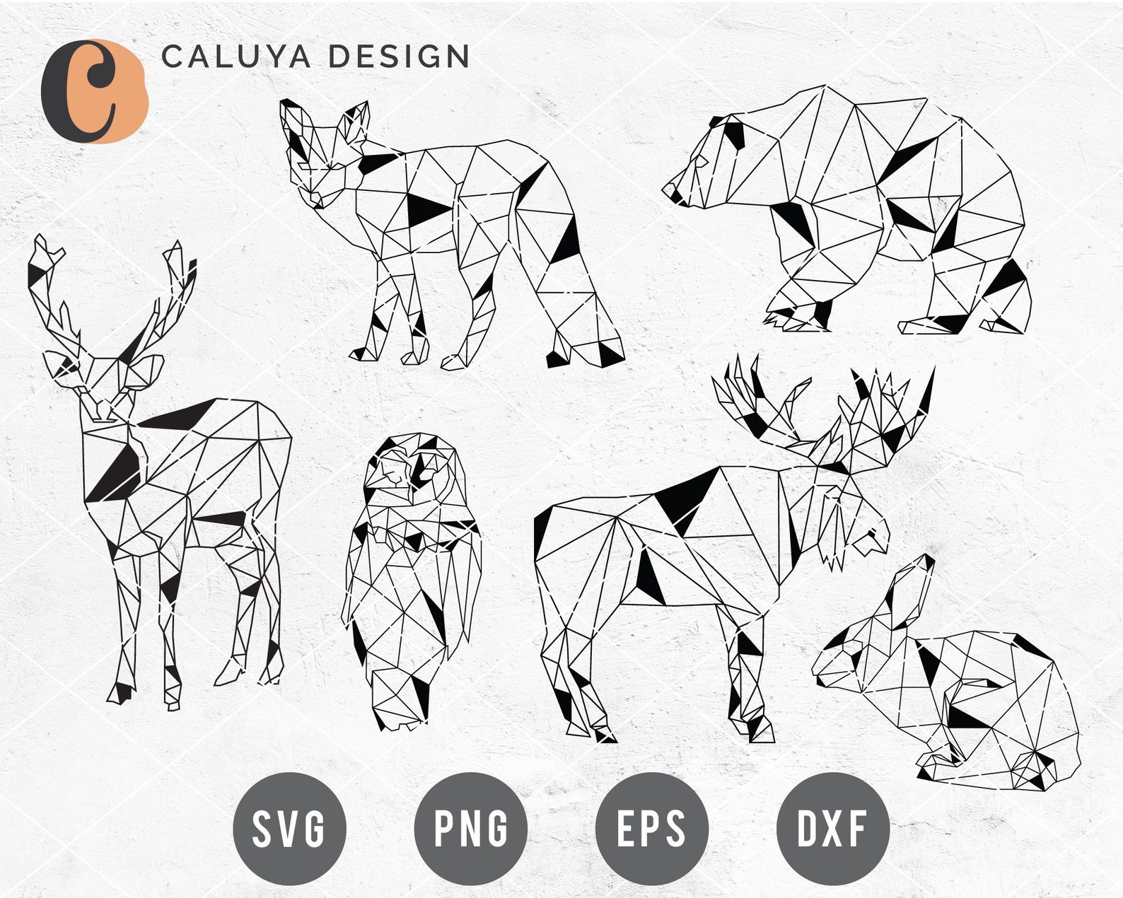 Geometric Animals SVG Forest Animals SVG Gold Animals SVG Etsy