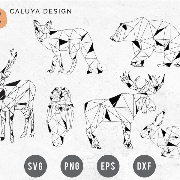 Geometric Animals SVG | Forest Animals SVG | Gold Animals SVG | Fall quote | Fall Animals | Thanks Giving Clipart | Commercial Use