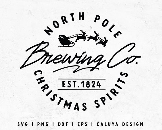 North Pole Brewing Co SVG Christmas Sweatshirt SVG Vintage - Etsy