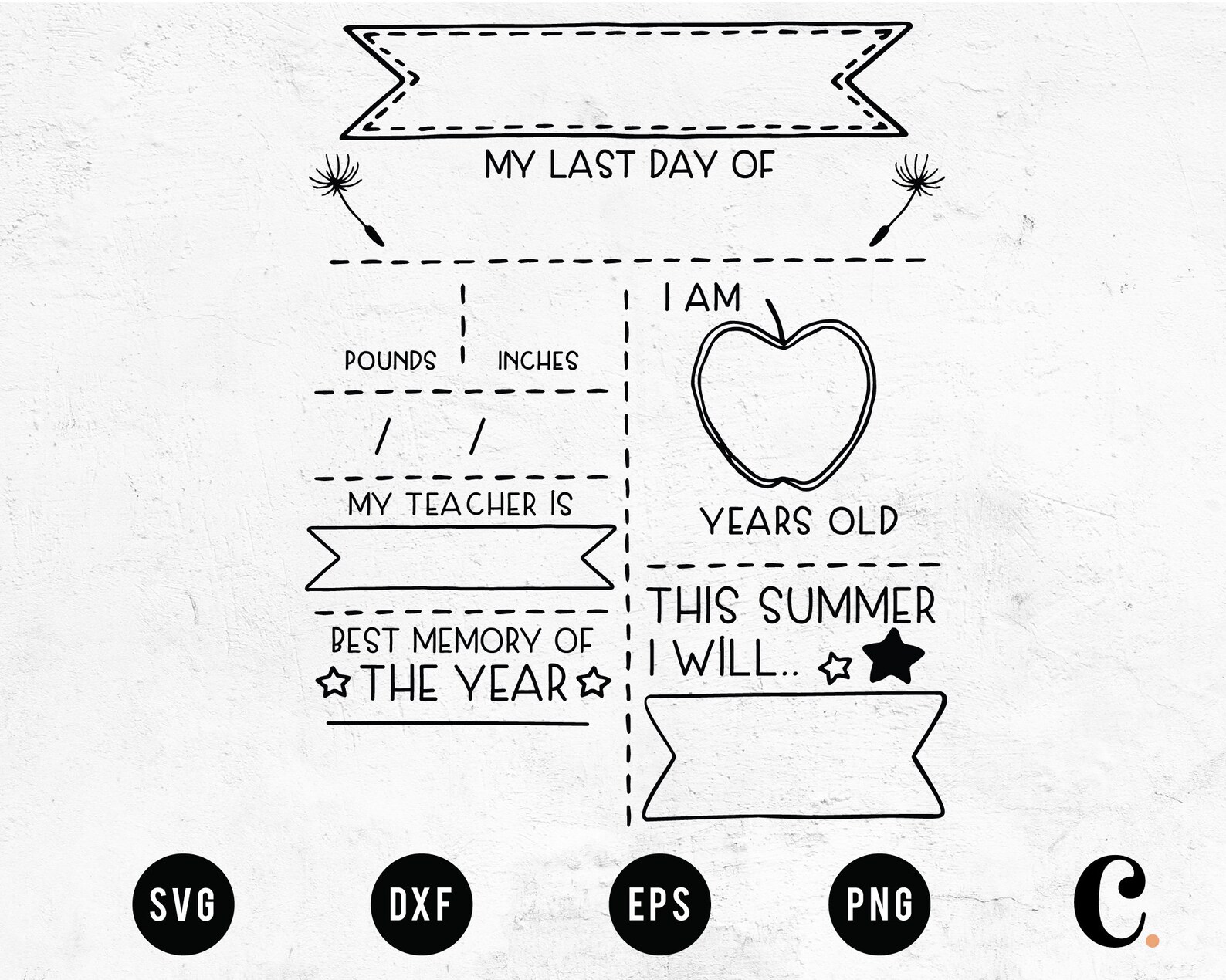 Last Day of School SVG End of School SVG School Sign SVG Etsy