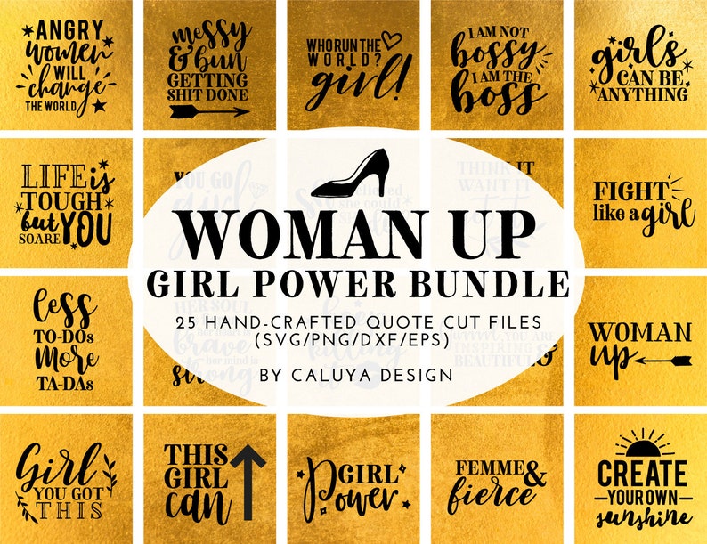 Download Woman Up Girl Power SVG Cut File Bundle Deal Cut File for ...