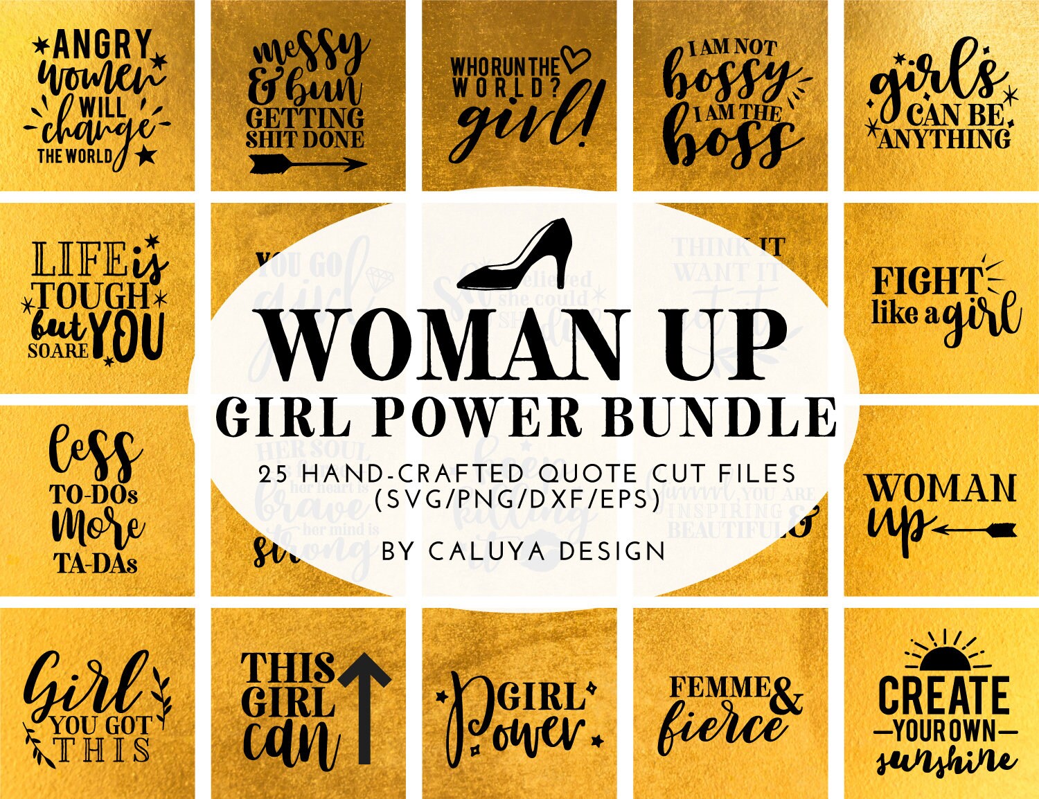 Download Woman Up Girl Power SVG Cut File Bundle Deal Cut File for | Etsy