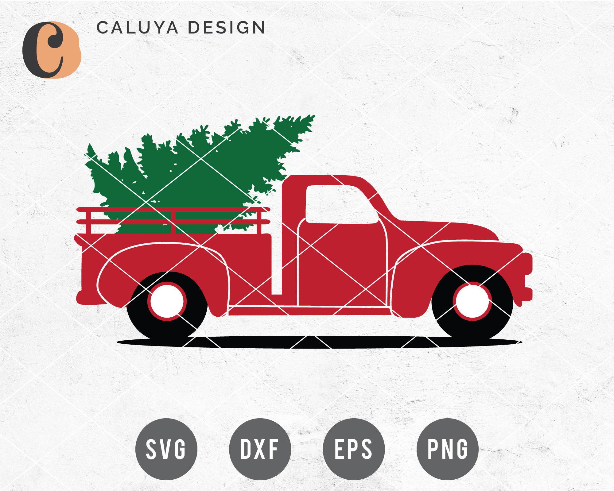 Free Free 102 Svg Red Truck With Tree SVG PNG EPS DXF File