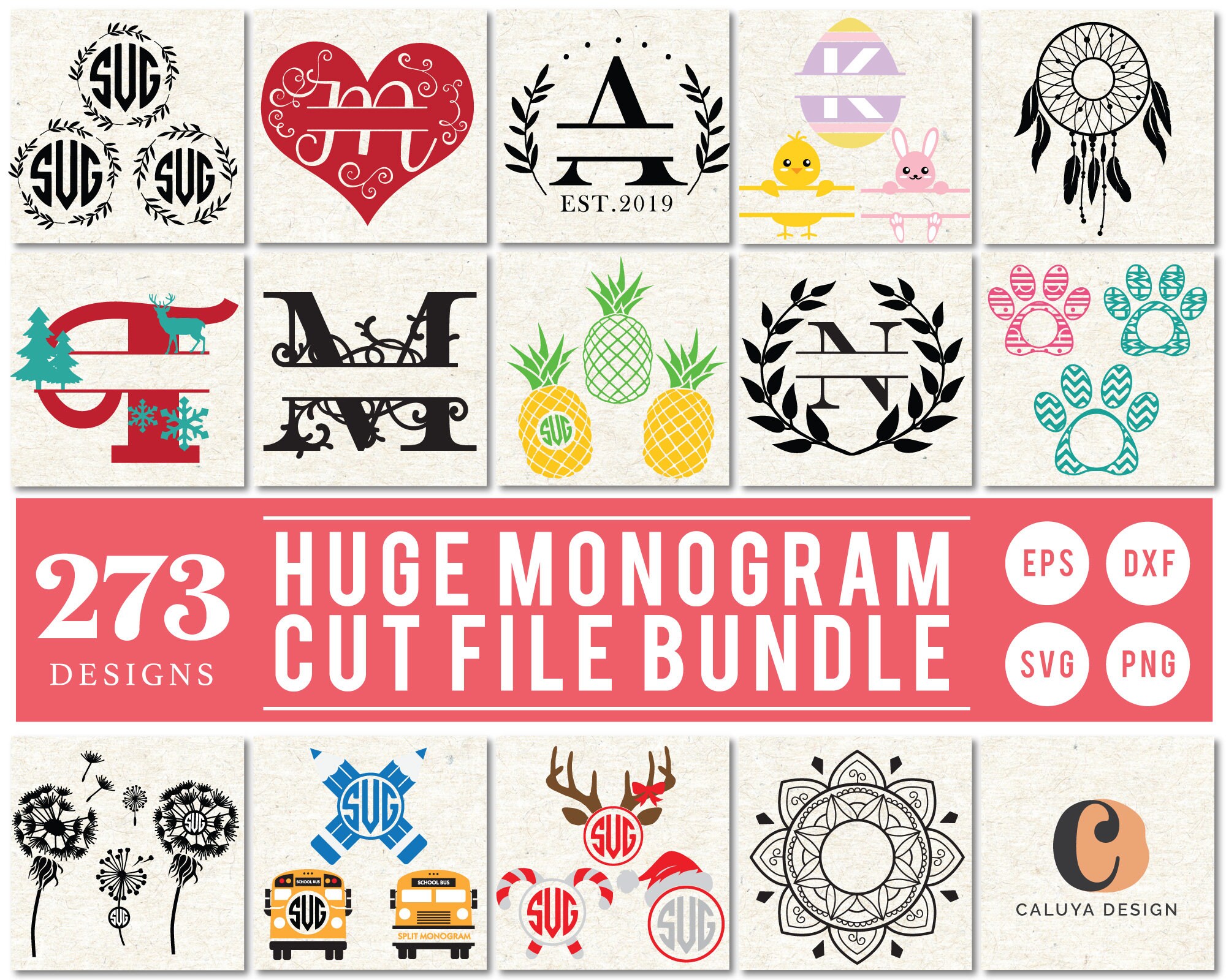 Download Massive Monogram Bundle Svg Cut File Bundle Deal Cut File Etsy