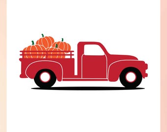 FREE SVG & PNG Link | Fall Pumpkin Truck Cut Files, svg, png, dxf, eps | Commercial Use | circuit, cameo silhouette | Thanksgiving clipart