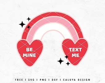 Be Mine SVG | Heart Rainbow SVG | Valentines Day SVG | Valentine Boho Rainbow svg | Kids Valentine svg | Heart svg Cricut, Cameo Silhouette