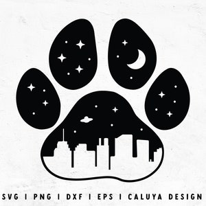 Chien Maman SVG | Impression de patte SVG | Patte de chien SVG | Chien Maman svg | Chien de ville svg | Chien Amour svg | Amoureux des chiens svg | Clipart patte de chien | Fichier png de patte de chien