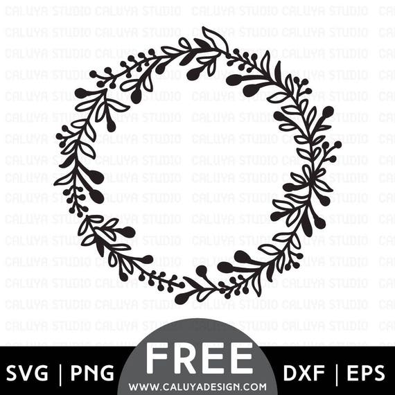 Download Free Svg Png Link Flower Wreath Cut Files Svg Png Dxf Etsy