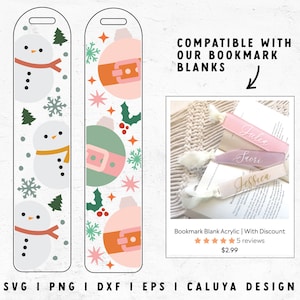 Christmas Bookmark SVG | Christmas Gift svg | Bookmark Template SVG | Cute Snowman SVG | Ornament svg | free svg Cricut, Cameo Silhouette