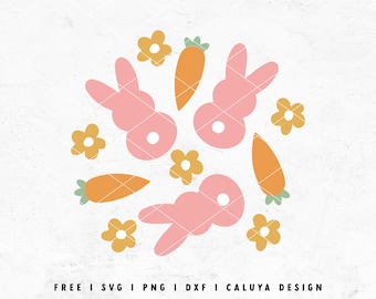 Easter Bunny SVG | Easter Carrot SVG | Cute Easter SVG | Easter Libbey Can wrap svg | Kids Easter svg | Boy Easter Cricut, Cameo Silhouette