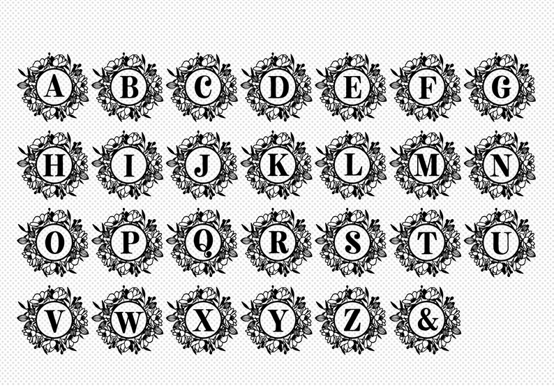 Download Floral Letters SVG Cut File Bundle Deal Cut File for Cricut | Etsy