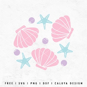 Mermaid SVG | Summer SVG | Seashell SVG | Starfish svg | Summer Shirt svg | Baby Girl svg | Beach svg | Libbey Can Cricut, Cameo Silhouette