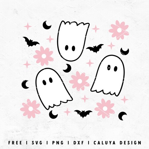 Cute Ghost SVG Cute Halloween SVG Halloween Seamless - Etsy