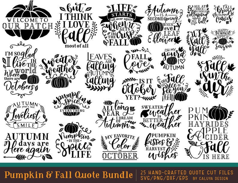 Fall Pumpkin SVG Cut File Bundle Deal Cut File for Cricut ...
