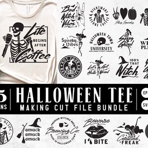 Halloween Shirt SVG | Funny Halloween SVG Bundle | funny halloween svg | Halloween Witch SVG | halloween skeleton svg | halloween coffee svg