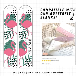 Bookmark SVG | Bookmark Template SVG | Summer SVG | Flamingo svg | bookmark kids svg | reading bookmark svg | bookmark svg for kids