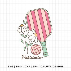 Pickleball SVG | Pickle Ball SVG | Floral Pickleball Paddle SVG | Pickleball Racket svg | Pickleballer svg | Pickleball Sublimation png bild 7