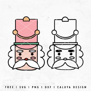 Nutcracker SVG | Nutcracker Face SVG | Christmas Ballet SVG | Cute Christmas svg | Pastel Christmas svg | free svg Cricut, Cameo Silhouette