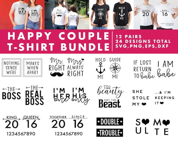 Download Happy Couple T Shirt Making Svg Cut File Bundle Deal Cut Etsy