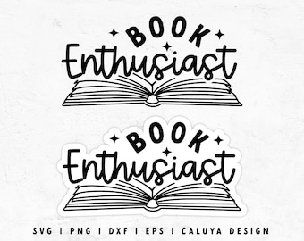 Book Enthusiast SVG | book svg design | book clipart svg | Book Lover SVG | Book Stickers SVG | Book Lover Sticker | svg about books, Cricut