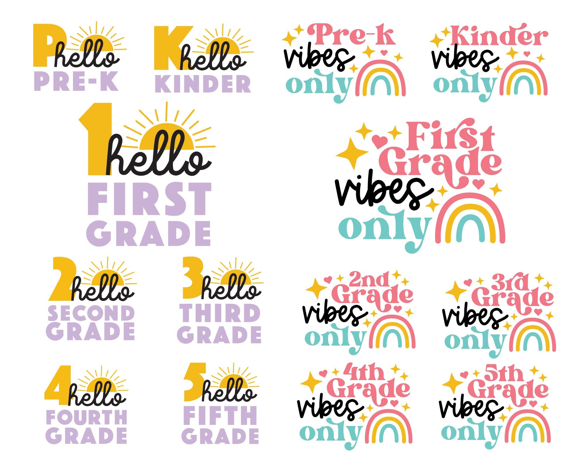 Back to School SVG Cutting File Bundle | School T-shirt Design Cuttable ...