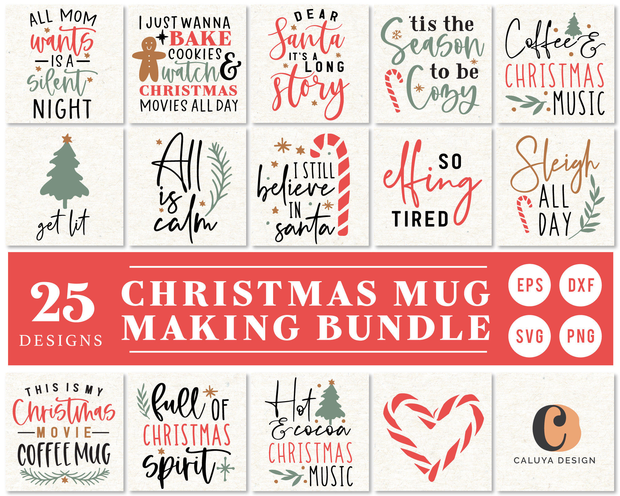 Christmas Mug Making SVG Cut File Bundle for Cricut Cameo  Etsy