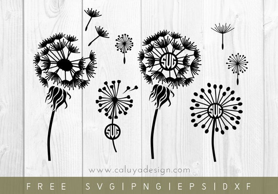 Free Svg Png Link Dandelion Monogram Cut Files Svg Png Etsy
