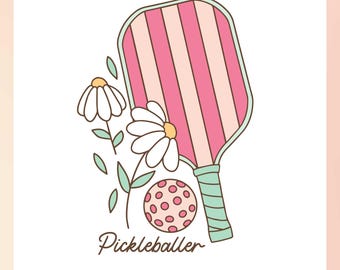 Pickleball SVG | Pickle Ball SVG | Floral Pickleball Paddle SVG | Pickleball Racket svg | Pickleballer svg | Pickleball Sublimation png