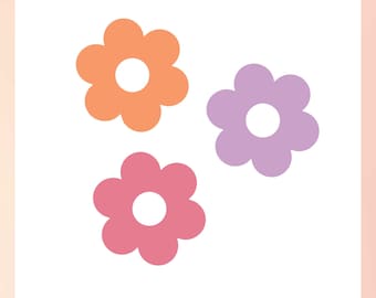 デイジー♥️ Retro Daisy SVG | Flower SVG|D-1239580