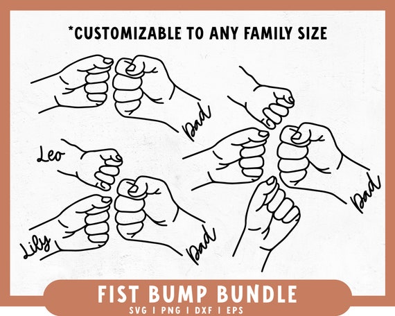 Father's Day SVG | Fist Bump SVG | Family SVG | Dad Fist Bump svg | Dad Fist Bump svg | Dad gift svg | Father gift Cricut, Cameo Silhouette