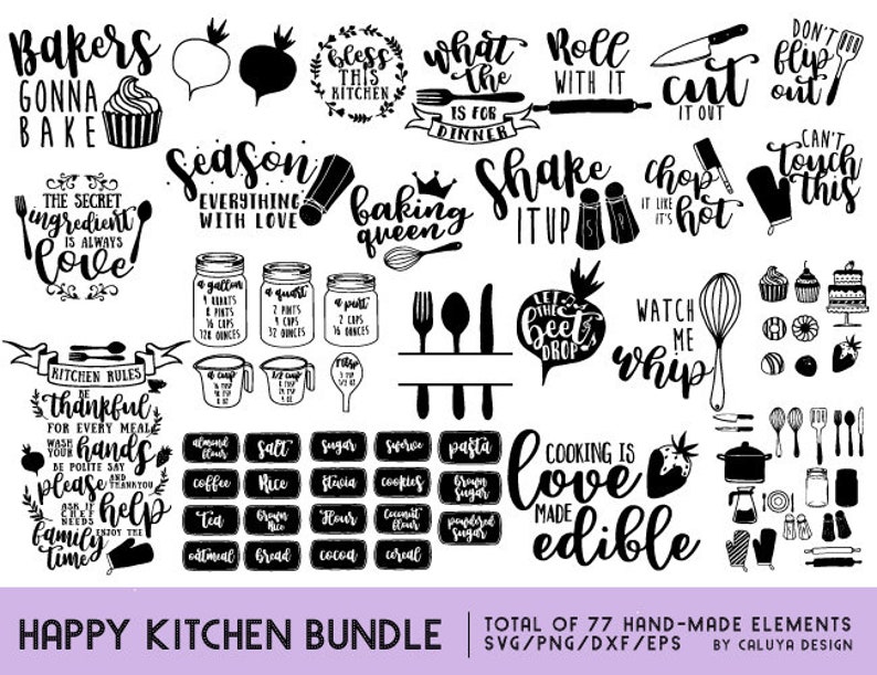 Download Happy Kitchen SVG Cut File Bundle Deal Cut File for Cricut ...