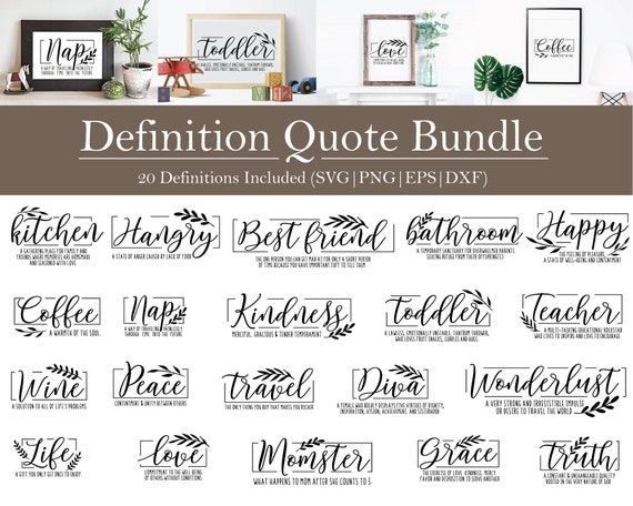 Download Definition Quote Svg Bundle Cut File For Cricut Cameo Etsy SVG, PNG, EPS, DXF File