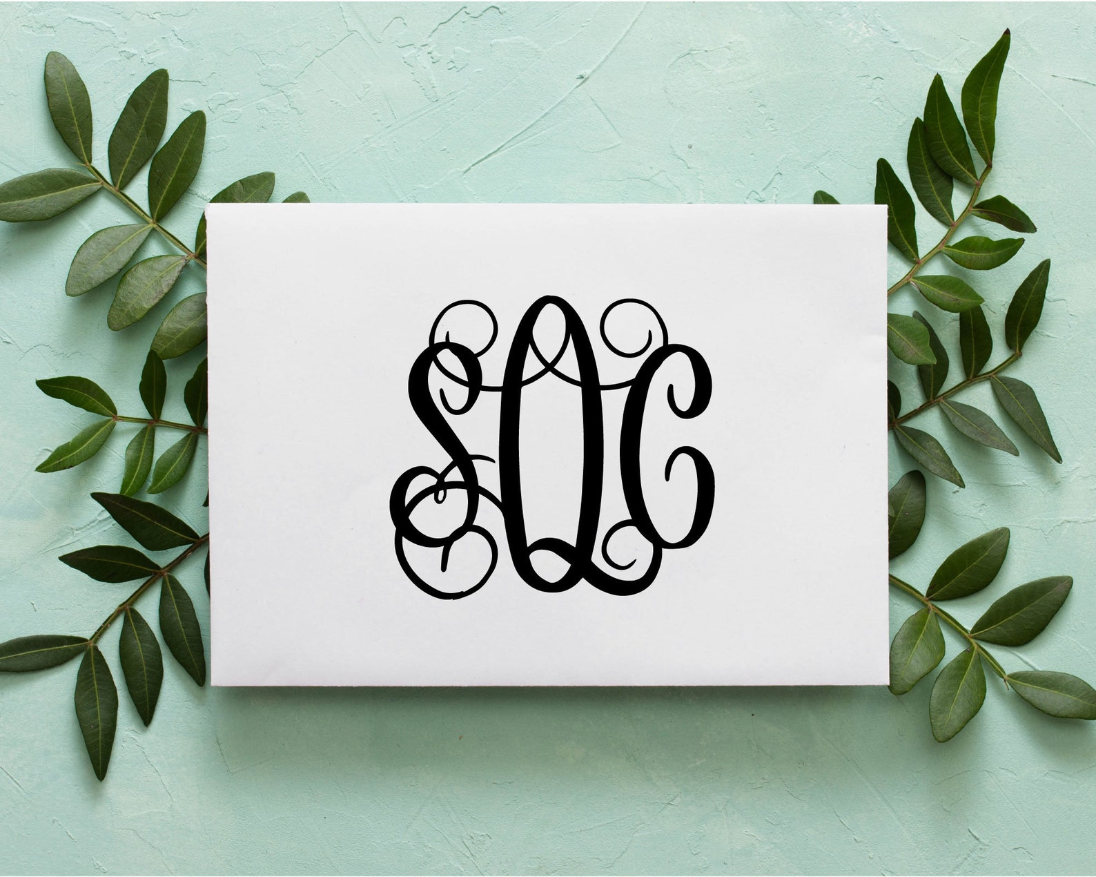 Swirl Monogram SVG Cut File Swirl Monogram Font Wedding - Etsy