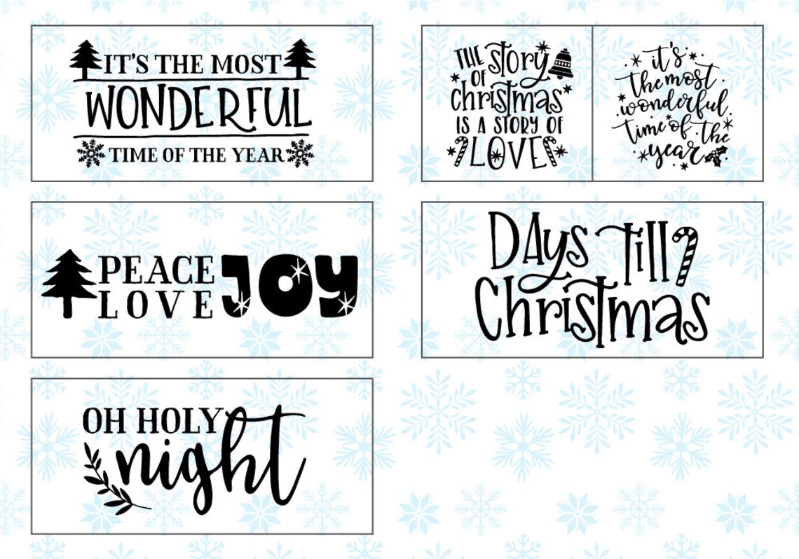 Christmas Quote SVG Cut File Bundle Deal | Cut File for Cricut & Cameo ...