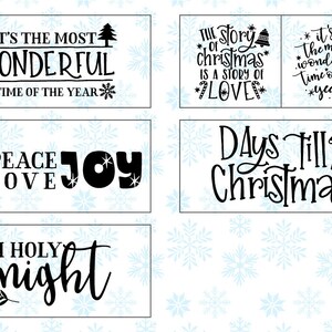 Christmas Quote SVG Cut File Bundle Deal Cut File for Cricut & Cameo Silhouette Holiday Quote, Reindeer, Cozy Winter Quote Printable image 6