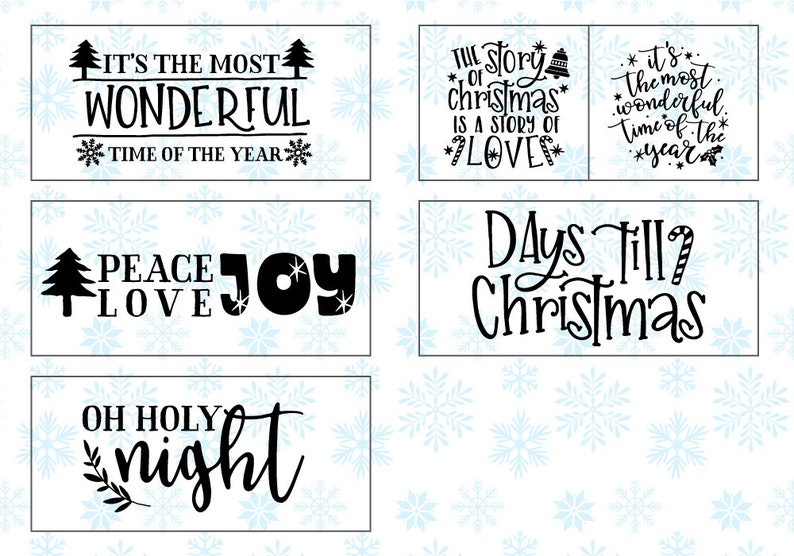 Christmas Quote SVG Cut File Bundle Deal Cut File for Cricut & Cameo Silhouette Holiday Quote, Reindeer, Cozy Winter Quote Printable image 6