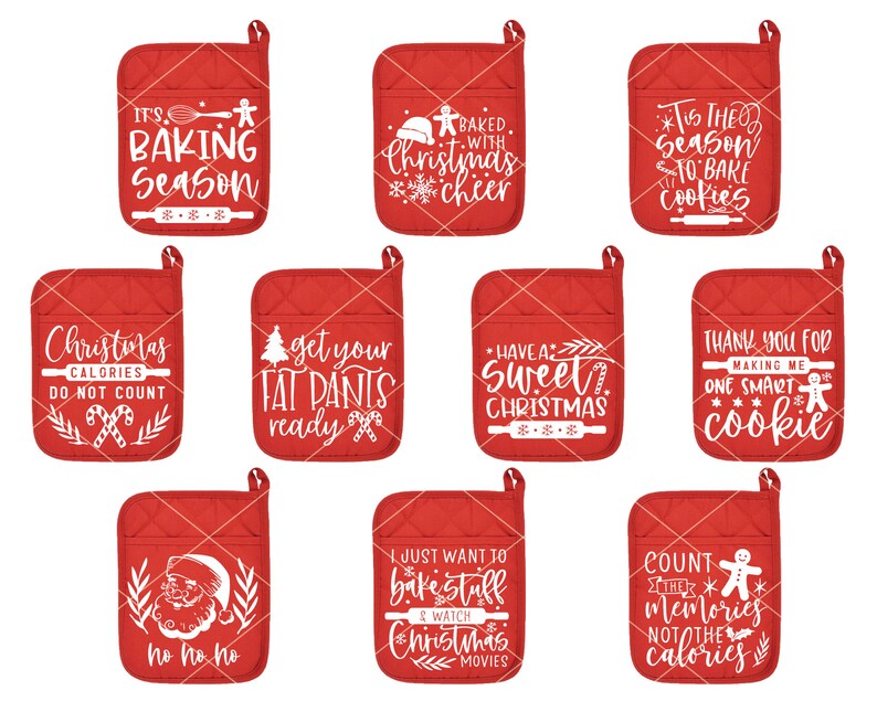 Download Christmas Pot Holder Making SVG Cut File Bundle for Cricut ...