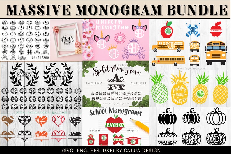 Download Massive Monogram Bundle SVG Cut File Bundle Deal Cut File | Etsy
