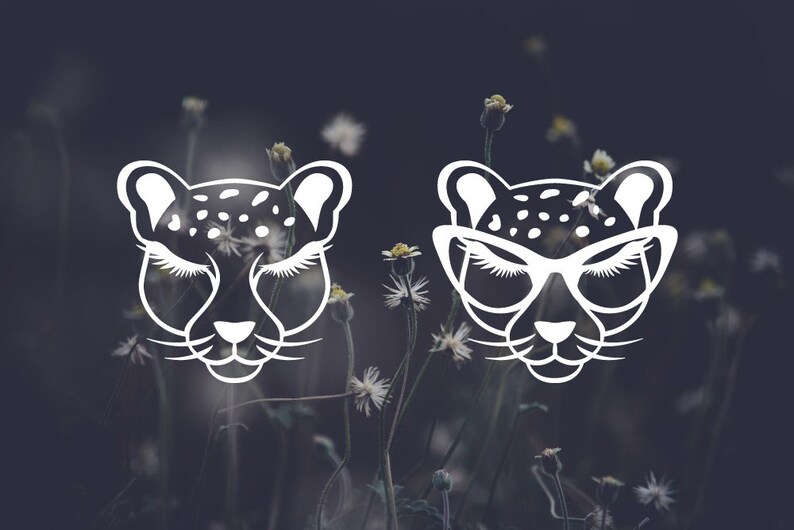 Download FREE SVG & PNG Link cheetah with Glasses Cut Files svg | Etsy