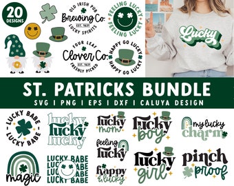 St Patricks Day SVG | St Patricks Day Quote | Shamrock SVG | St Patriks Rainbow SVG | Retro St Patricks Day svg | Gnome svg | Lucky svg