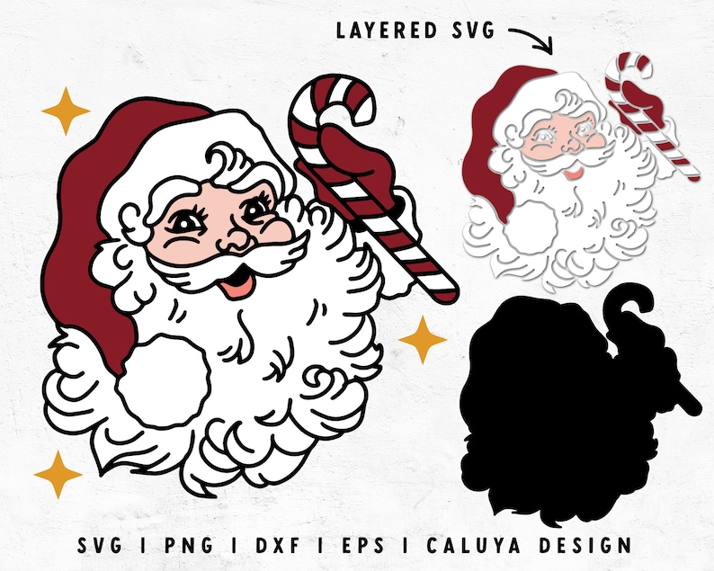 Vintage Santa SVG Santa Claus SVG Retro Christmas SVG - Etsy