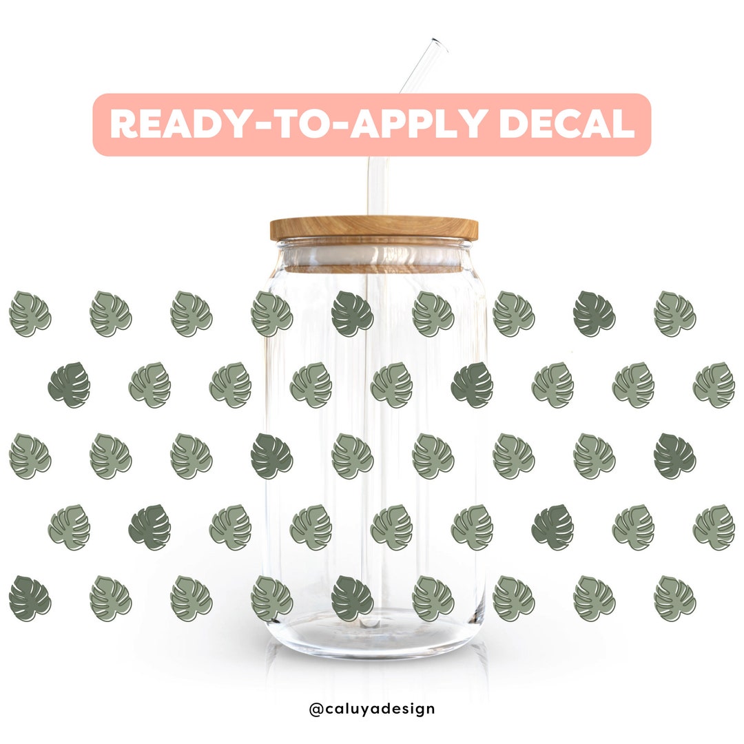 UV DTF Cup Wrap Mini Monstera 16oz Cup Decal Ready to Apply - Etsy