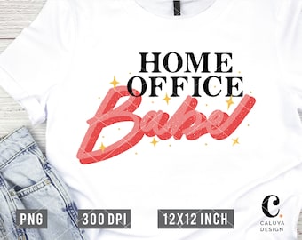 Home Office Babe PNG File for Sublimation or Print | Girl CEO, Retro Designs, Small Business Owners | T-shirt making Sublimation Designs