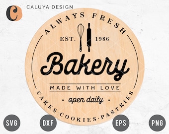 Bakery Sign SVG | Kitchen Sign SVG | Moms Bakery svg | Bake Shop Sign svg | Farmhouse Kitchen svg | Made with Love svg | Kitchen sign decor